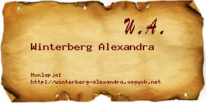 Winterberg Alexandra névjegykártya